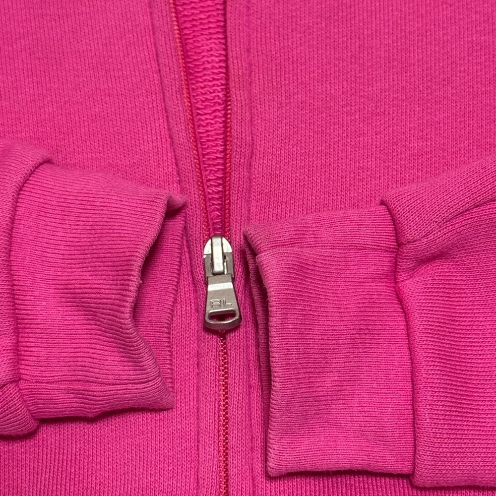 Ralph Lauren Baby Girl Pink Hoodie Set Peplum Zip Jacket & Pants 24M - Picture 6 of 12